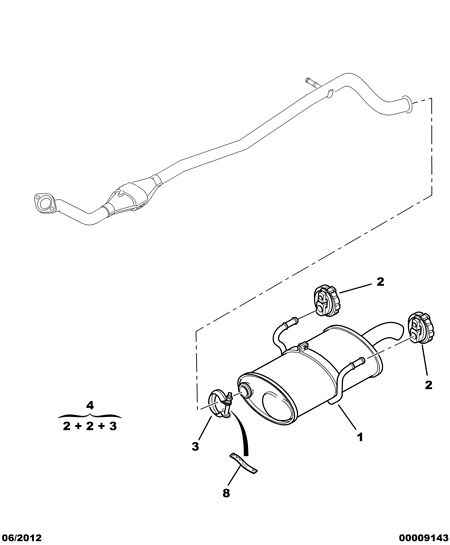 INTERMEDIATE AND REAR EXHAUST за Peugeot 406 406