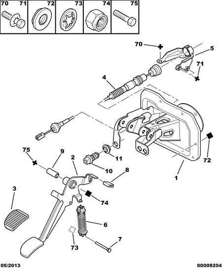 CLUTCH PEDAL CONTROL CABLE для Peugeot 406 406
