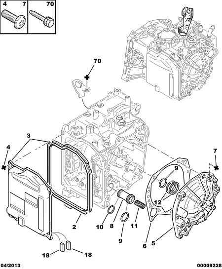GEARBOX HOUSING AND FIXING for Peugeot 406 406