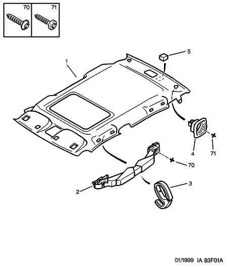 HEADLINING - GRAB HANDLE for Peugeot 406 406