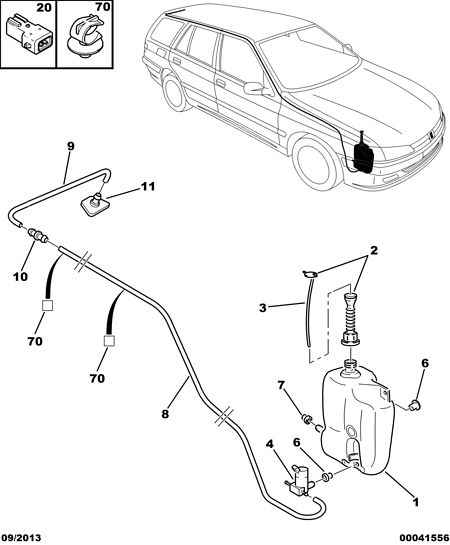 REAR WINDOW WASHER for Peugeot 406 406
