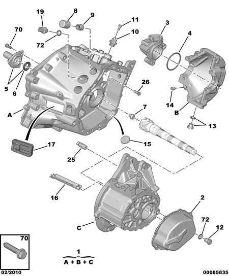 ENGINE CLUTCH HOUSING MANUAL GEARBOX pre Peugeot 508 508