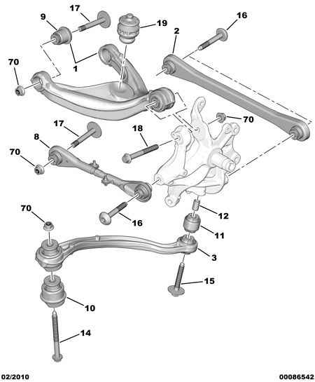 TRAILING ARM REAR SWIVEL PIN por Peugeot 508 508