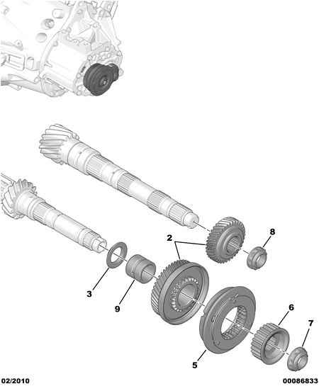 SET OF GEARS FOR 5TH SPEED for Peugeot 508 508