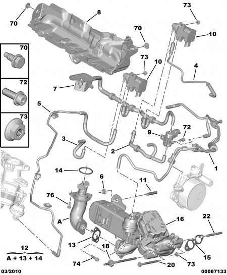 GAS RECYCLING CIRCUIT за Peugeot 508 508
