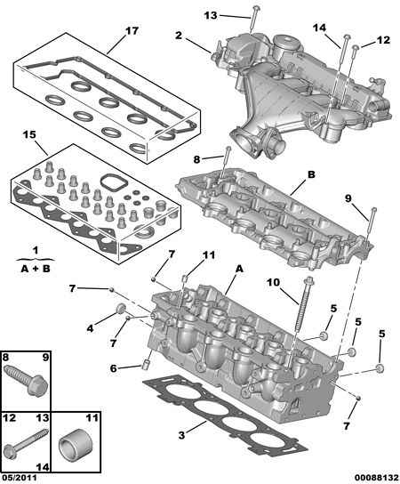 CYLINDER HEAD - COVER for Peugeot 508 508