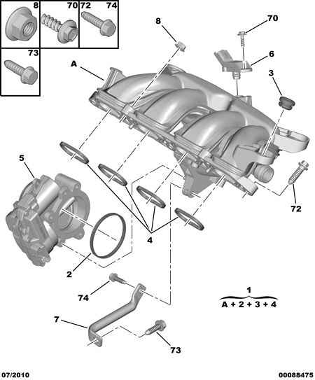 INTAKE MANIFOLD AIR DISTRIBUTOR для Peugeot 508 508