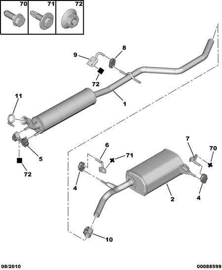 INTERMEDIATE AND REAR EXHAUST pre Peugeot 508 508