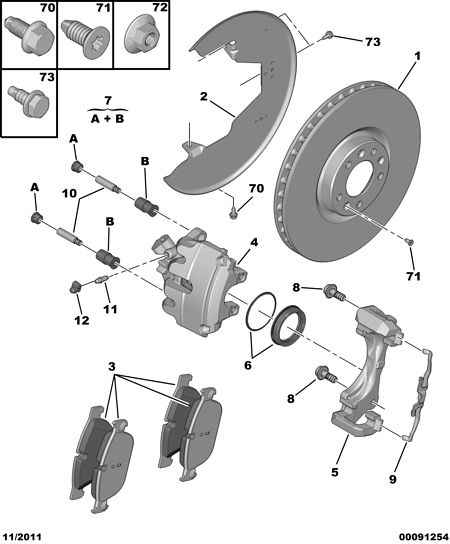 FRONT BRAKES DISC CALIPER FRICTION PAD pre Peugeot 508 508