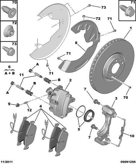 FRONT BRAKES DISC CALIPER FRICTION PAD 为了 Peugeot 508 508