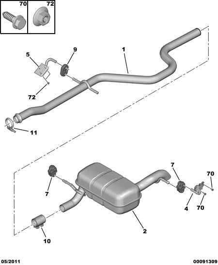 INTERMEDIATE AND REAR EXHAUST til Peugeot 508 508