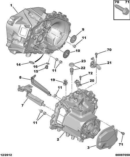 ENGINE CLUTCH HOUSING MANUAL GEARBOX 为了 Peugeot 508 508
