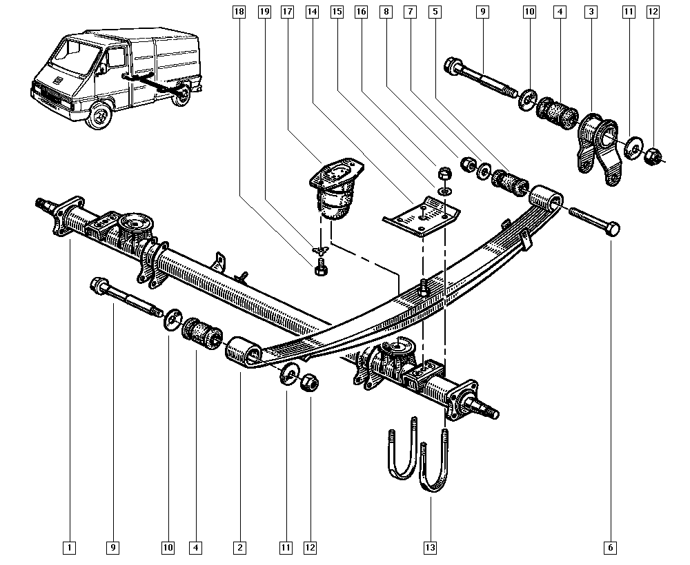 Buy Renault Master 1st Generation Rear axle parts online 1980 - 1994 ...