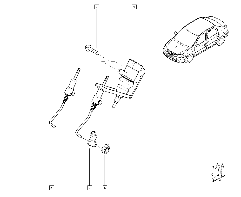 Braking system compensator için Renault Logan Logan Sandero I