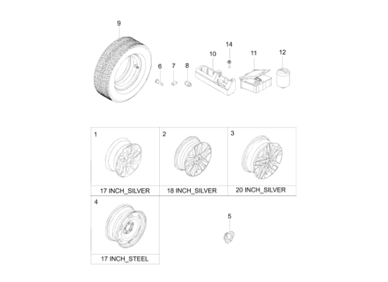 SsangYong Musso Q200/Q211 Tire & wheel disc parts 2018 - 2021 | EPC Asia