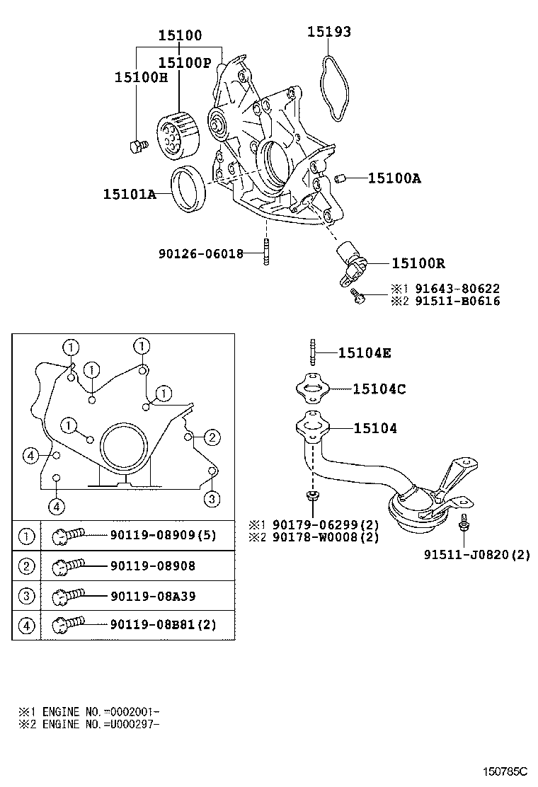 ENGINE OIL PUMP TOYOTA COROLLA [AUR10,CUR10,ZNR1] (EUROPE)