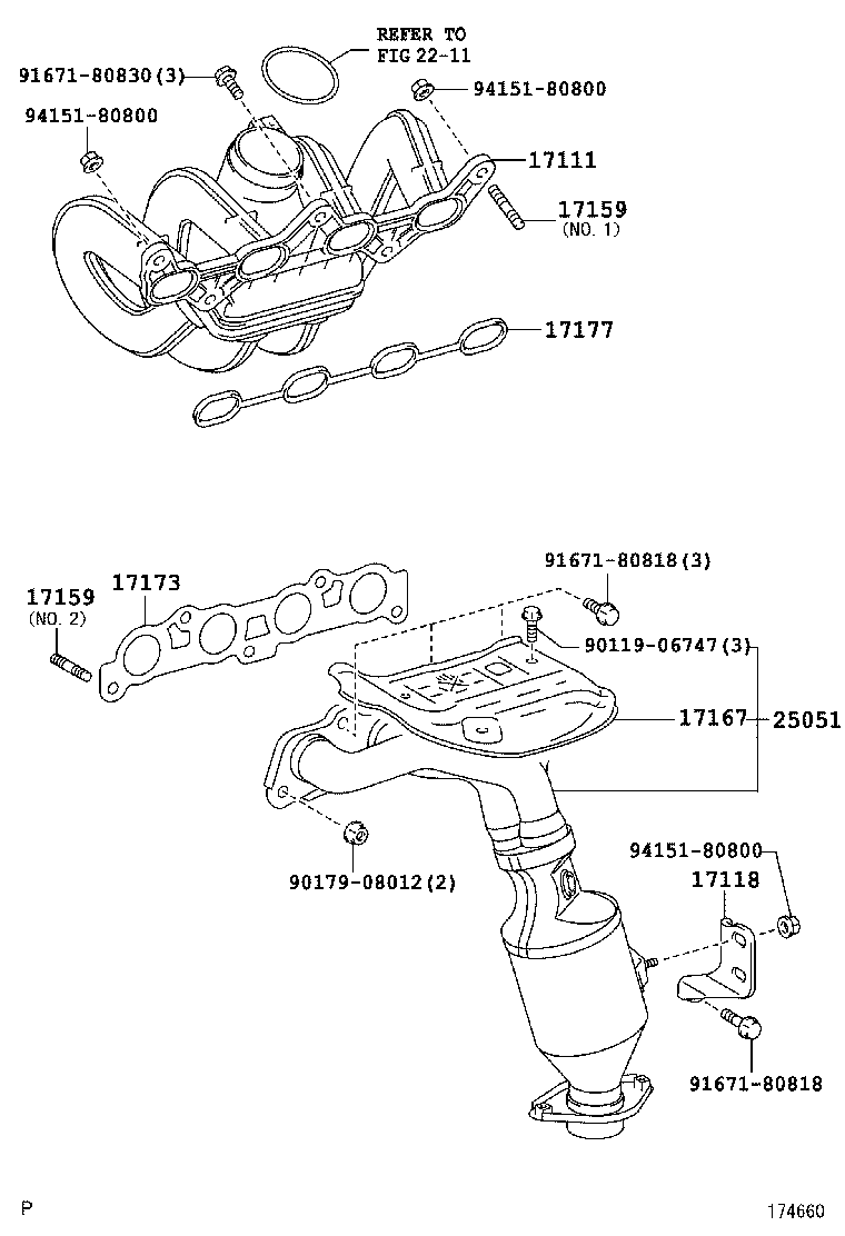 MANIFOLD TOYOTA YARIS [KSP90,NLP90,NSP90,SCP90] (EUROPE)