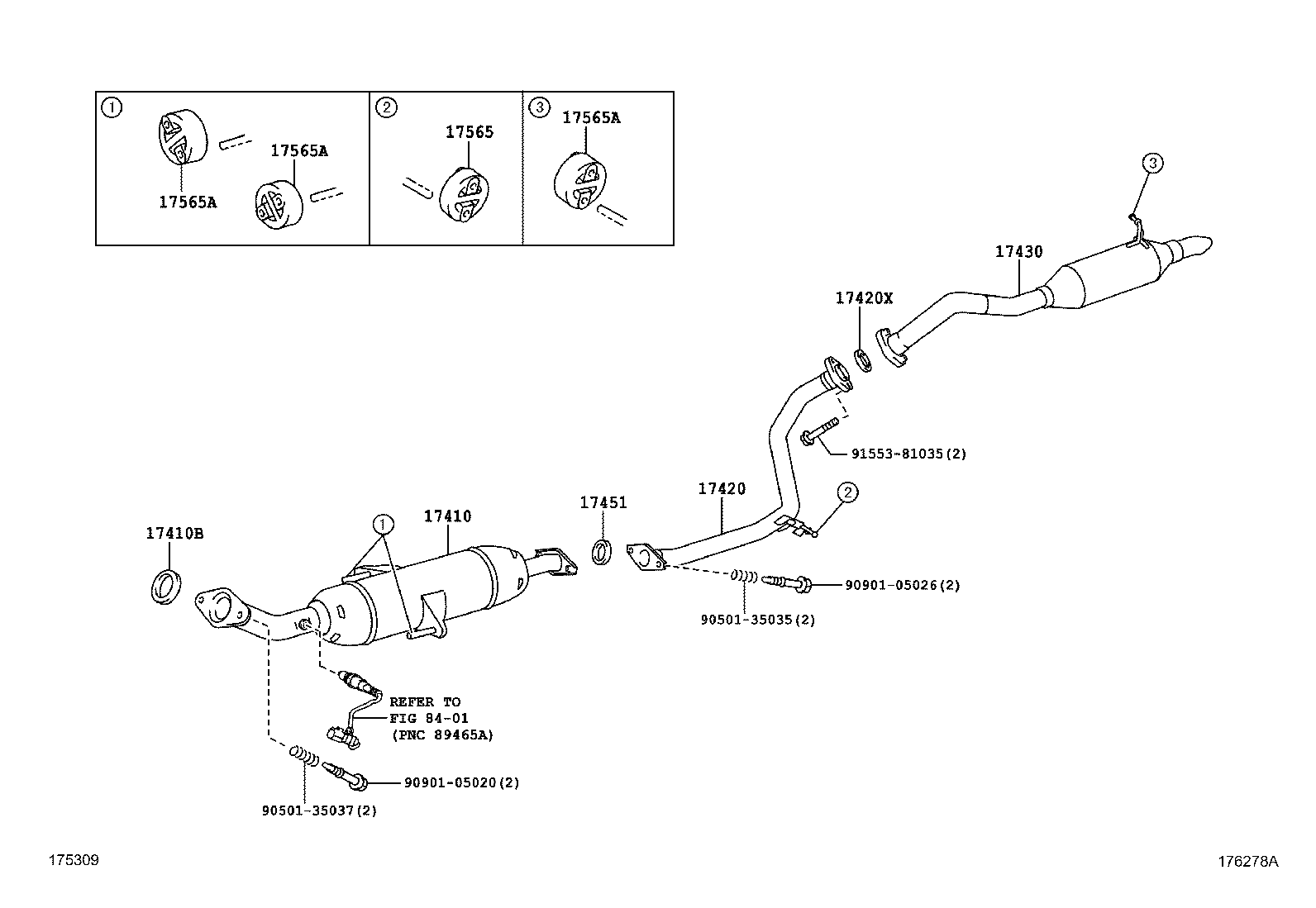 EXHAUST PIPE TOYOTA COROLLA [ADE150,NDE150,NRE150,ZRE151,ZZE150] (EUROPE)