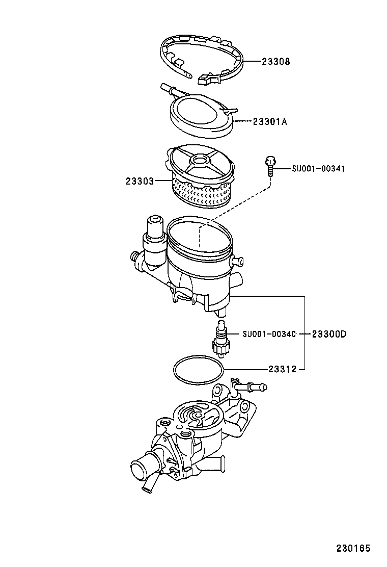 FUEL FILTER TOYOTA COROLLA [AE111,CDE110,CE110,EE111,WZE110,ZZE11