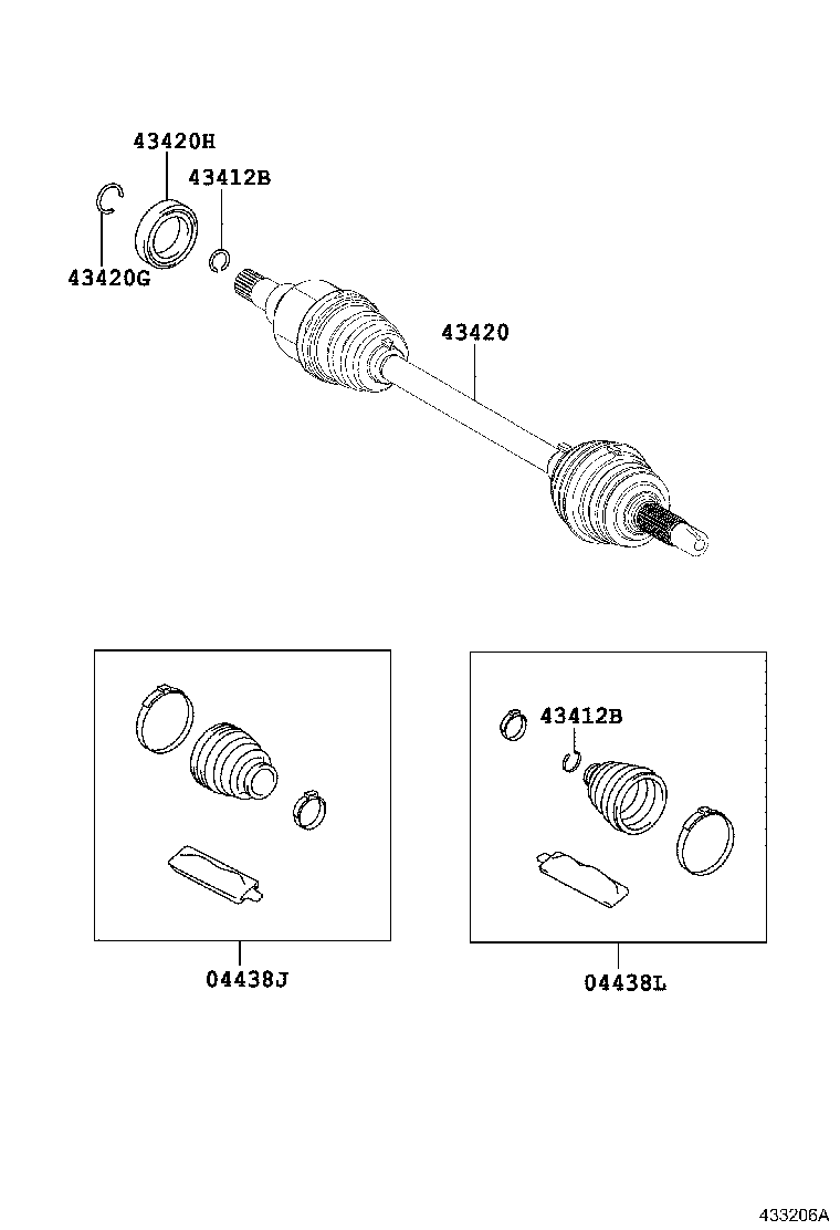 FRONT DRIVE SHAFT[LH ILLUST NO. 2 OF 2(1405 )PAB40 ] TOYOTA AYGO
