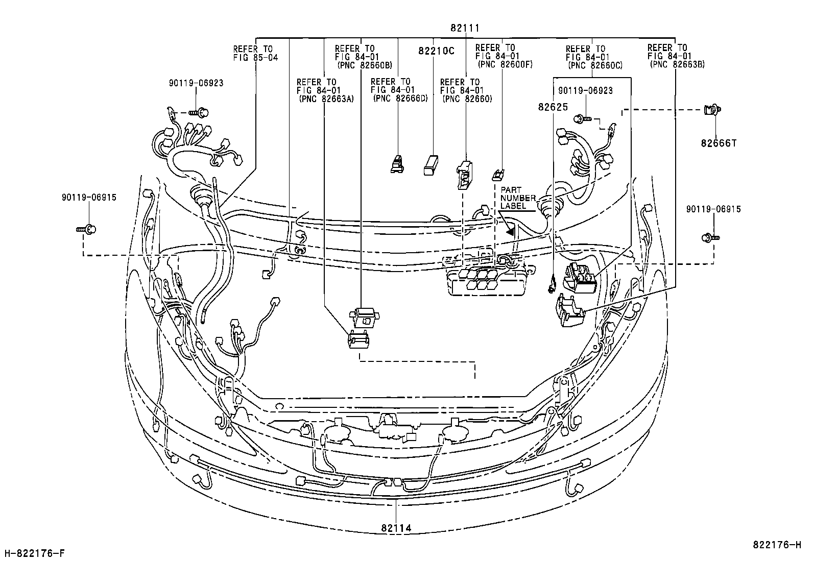 WIRING & CLAMP TOYOTA PREVIA [ACR30,CLR30] (EUROPE)