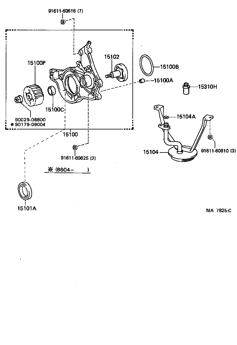 ENGINE OIL PUMP TOYOTA COROLLA [EE80,AE8,CE80] (EUROPE)