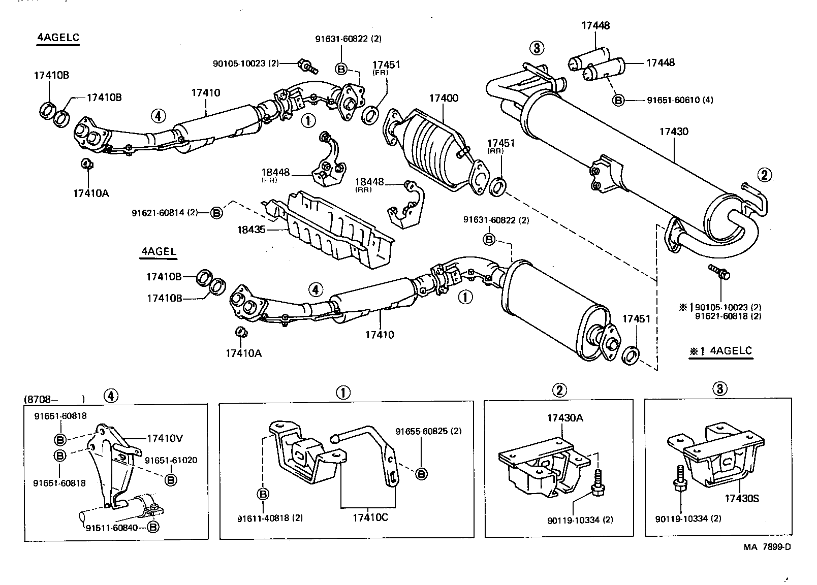 EXHAUST PIPE TOYOTA MR2 [AW11] (EUROPE)