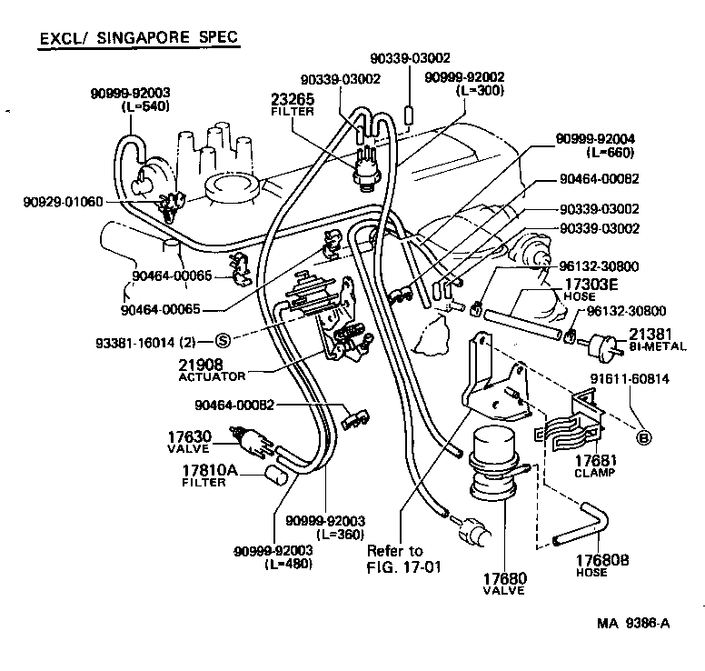VACUUM PIPING[ (8608 )2Y,3Y,4Y..YH51,53,60,61,63,73..ARL,GE] TOYOTA