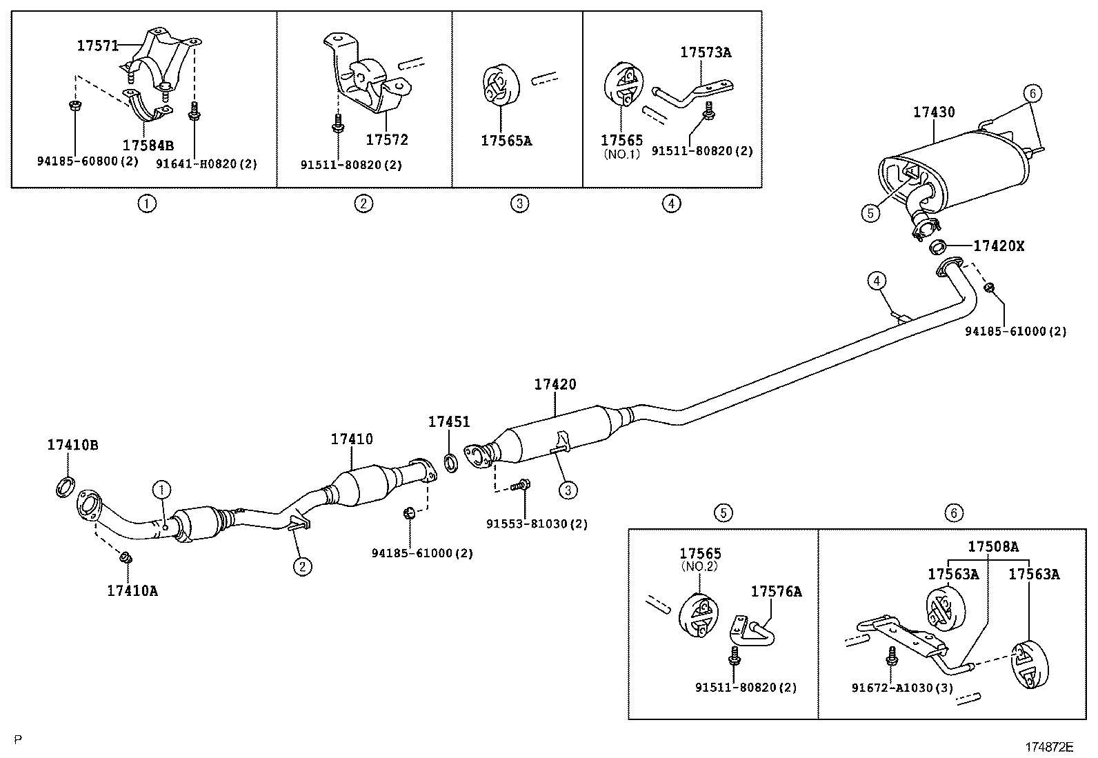 EXHAUST PIPE TOYOTA CAMRY [ACV40,AHV40,GSV40] (ASIA and MIDDLE EAST)