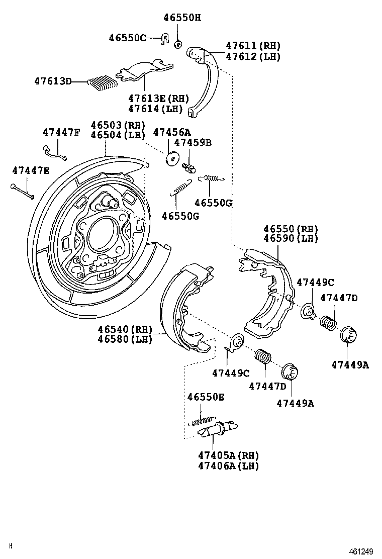 PARKING BRAKE & CABLE[ ILLUST NO. 2 OF 2(1112 ) ] TOYOTA CAMRY [ACV51