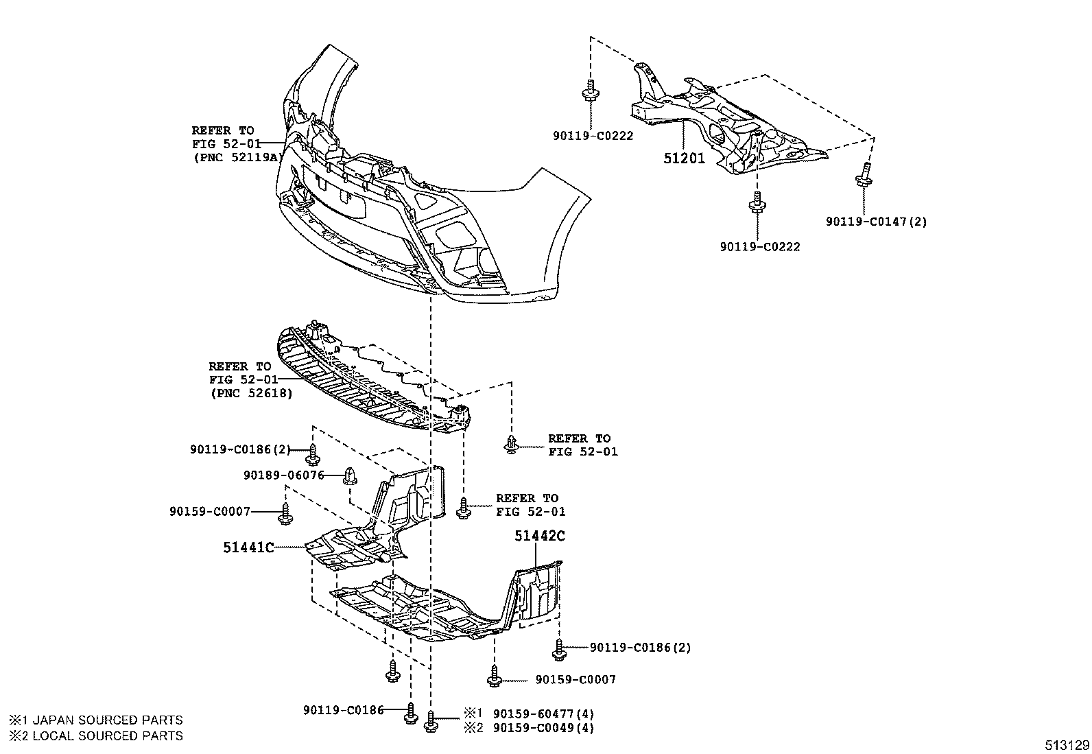 SUSPENSION CROSSMEMBER & UNDER COVER TOYOTA YARIS [NSP15#] (ASIA and ...