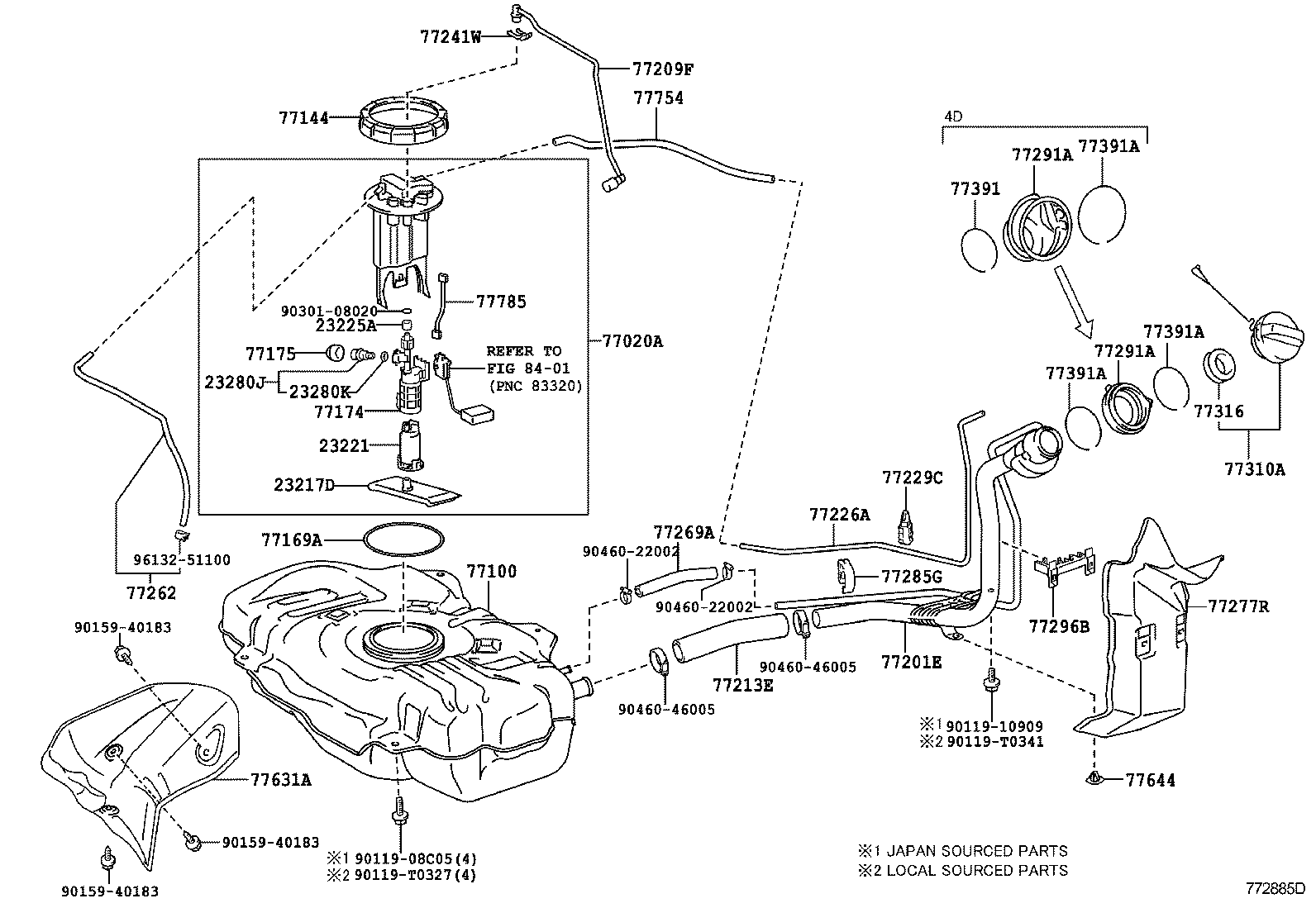 FUEL TANK & TUBE[FUEL TANK ILLUST NO. 1 OF 3(1012 )NGK1..IND,SA ] TOYOTA ETIOS [NGK1,NUK1