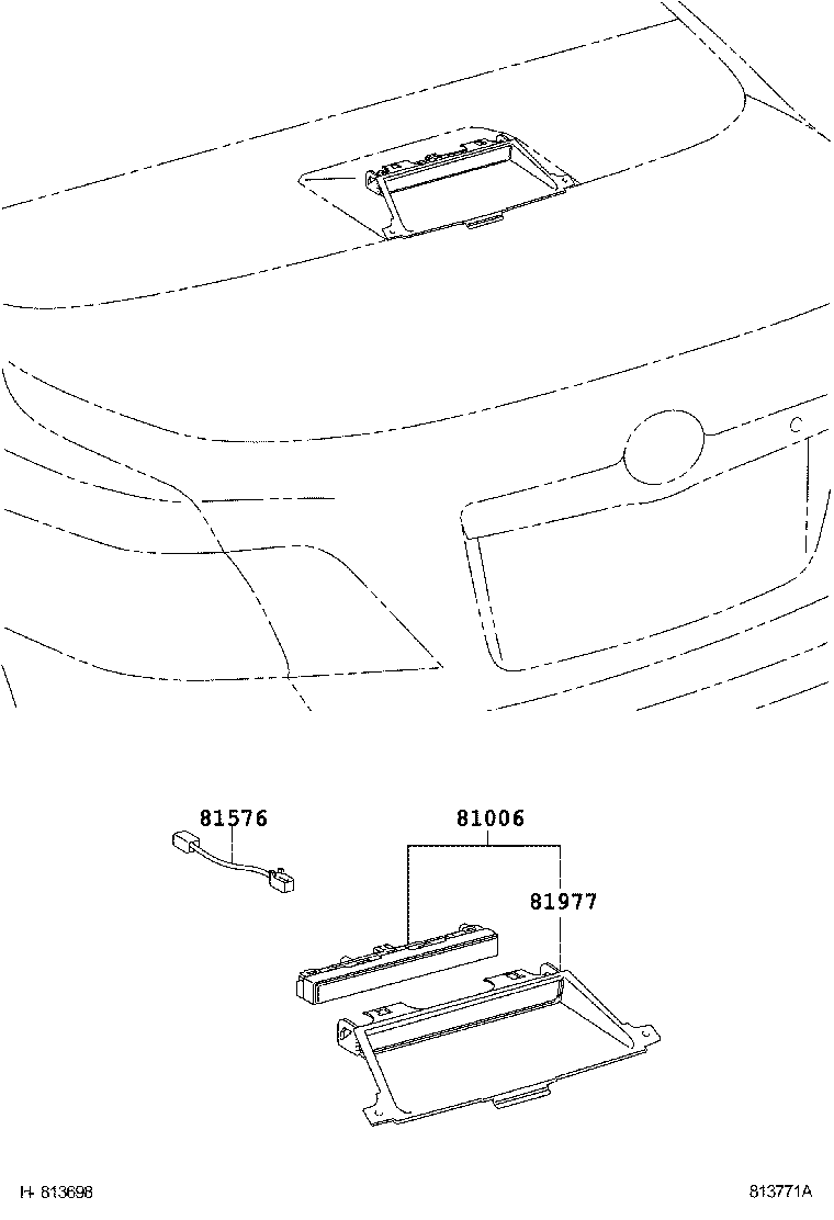CENTER STOP LAMP TOYOTA CAMRY [ACV4,AHV41] (ASIA and MIDDLE EAST)