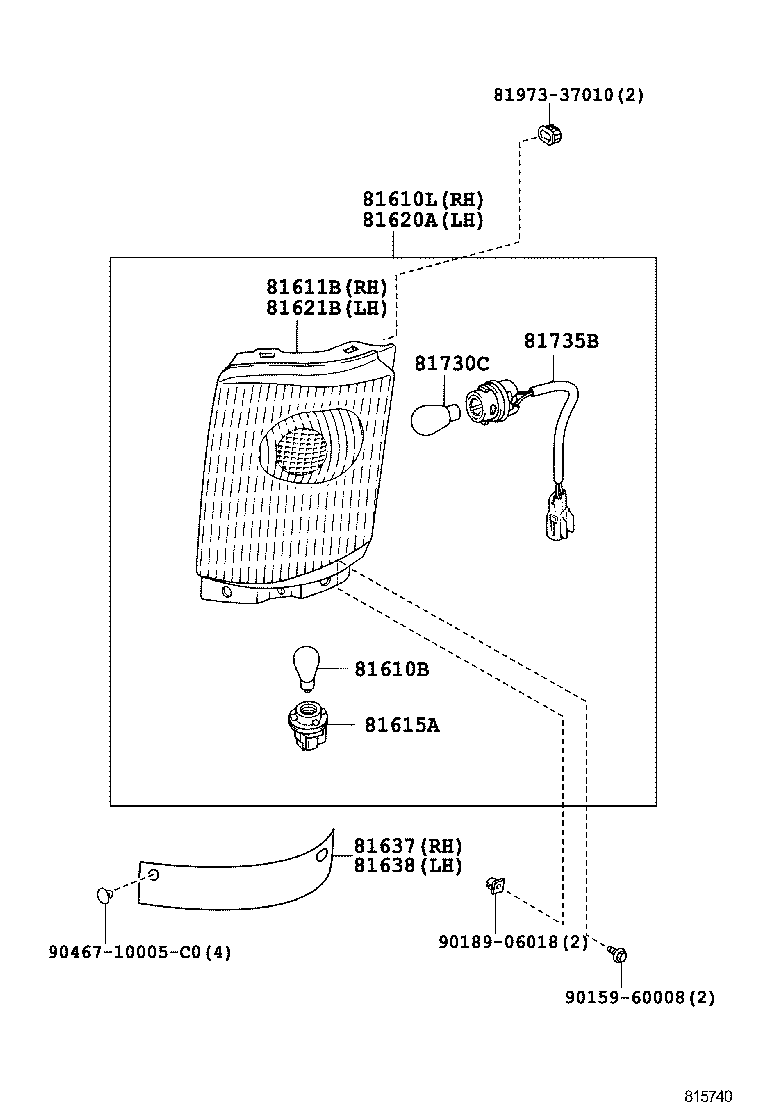 FRONT CLEARANCE LAMP TOYOTA DYNA [WU600,650,XZU600,650] (ASIA and