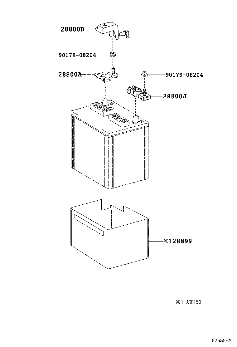 BATTERY & BATTERY CABLE TOYOTA COROLLA [ADE150,NDE150,NRE150,ZRE15,ZZE150] (ASIA and MIDDLE EAST)