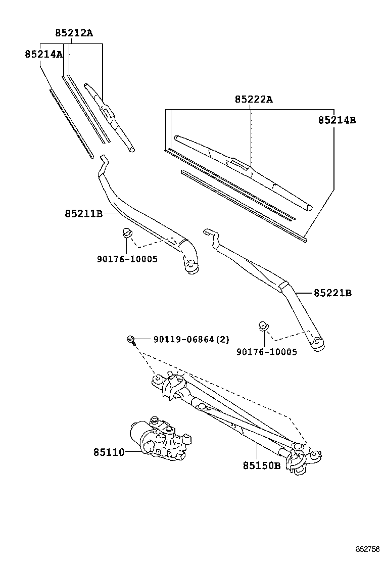 WINDSHIELD WIPER TOYOTA CAMRY [ASV50,AVV50,GSV50] (ASIA and MIDDLE EAST)