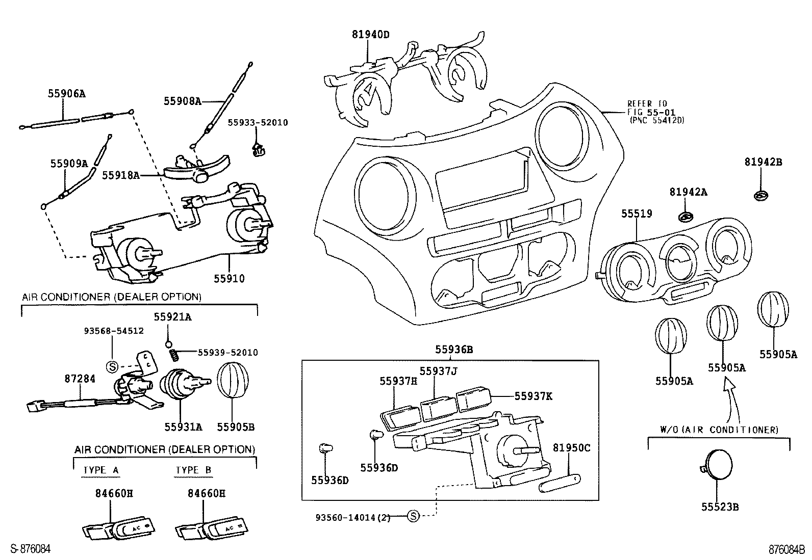 HEATING u0026 AIR CONDITIONING - CONTROL u0026 AIR DUCT[CONTROL--W(HEATER) ILLUST  NO. 1 OF 2(0212- )LHD ] TOYOTA YARIS [NCP1#,SCP10] (ASIA and MIDDLE EAST)