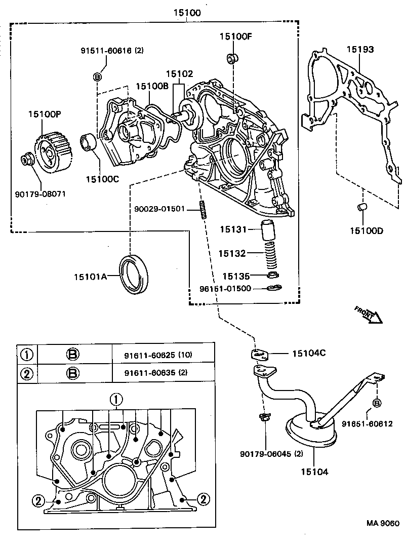 ENGINE OIL PUMP TOYOTA CELICA [AT160,ST16] (ASIA and MIDDLE EAST)