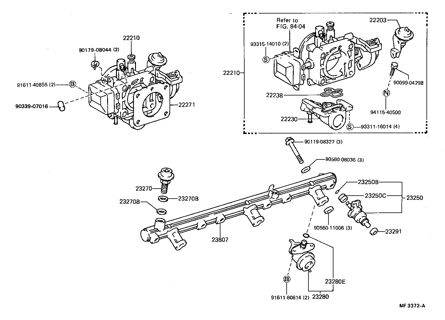 FUEL INJECTION SYSTEM 8408 1GE TOYOTA CRESSIDA YX70 RX7 GX71