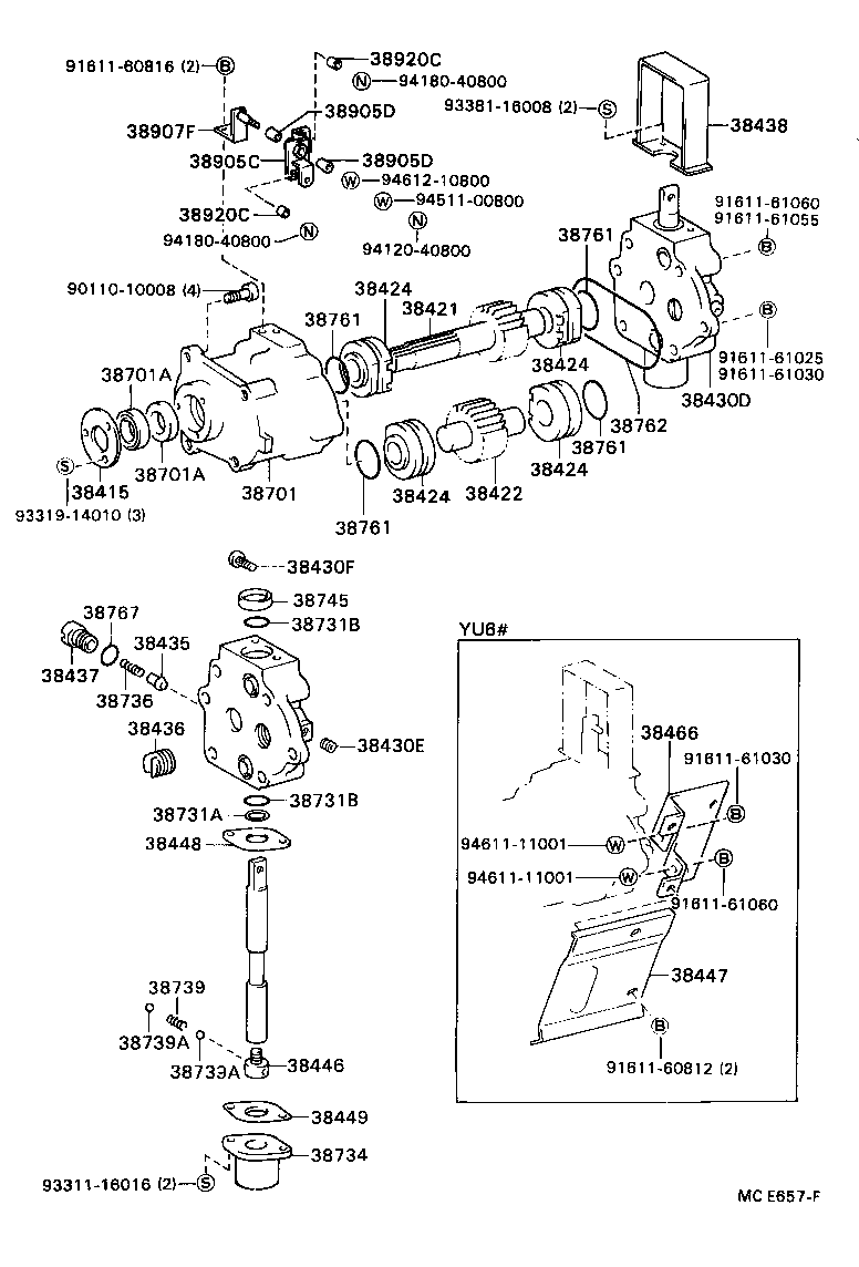 POWER TAKEOFF OIL PUMP[ (88089109)BU66,67..DMP..5F ; (9109 )DM3