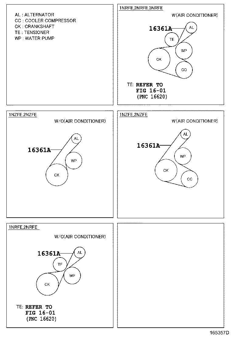 VBELT TOYOTA YARIS [NCP15,NSP15] (NORTH AMERICA)