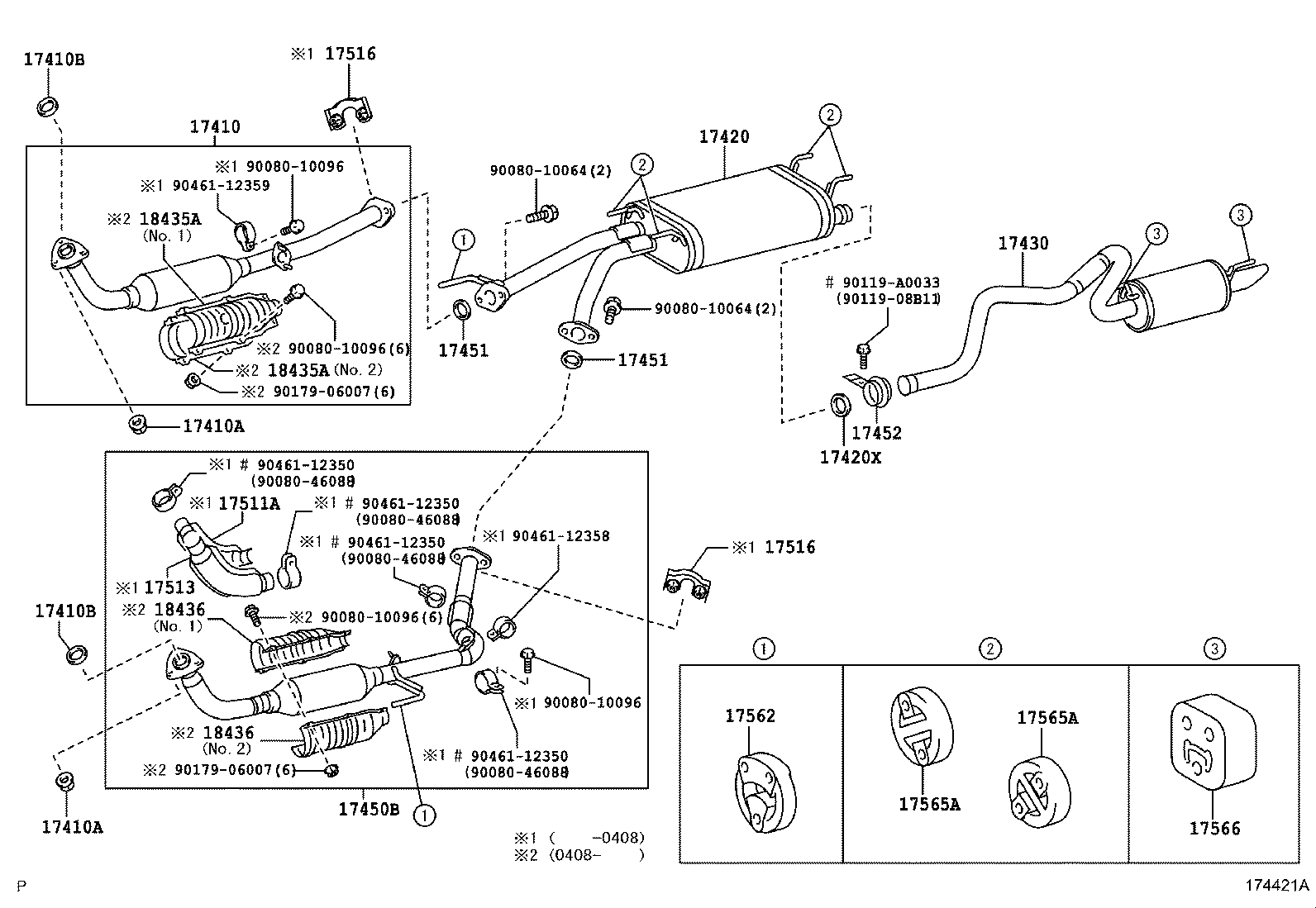 EXHAUST PIPE TOYOTA SEQUOIA [UCK35,45] (NORTH AMERICA)