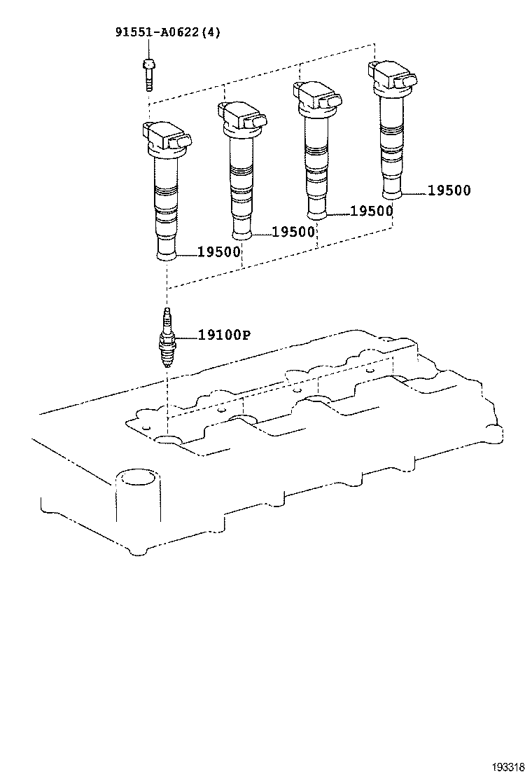IGNITION COIL & SPARK PLUG TOYOTA 4RUNNER [GRN28,TRN28] (NORTH AMERICA)