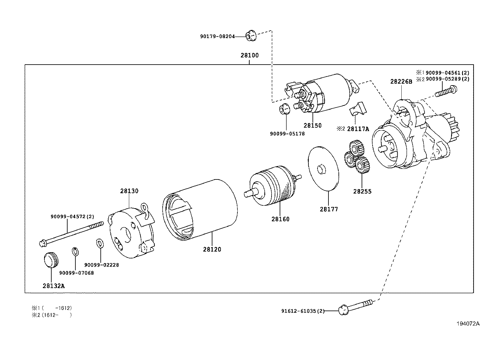 STARTER TOYOTA RAV4 [ASA4,AVA44] (NORTH AMERICA)