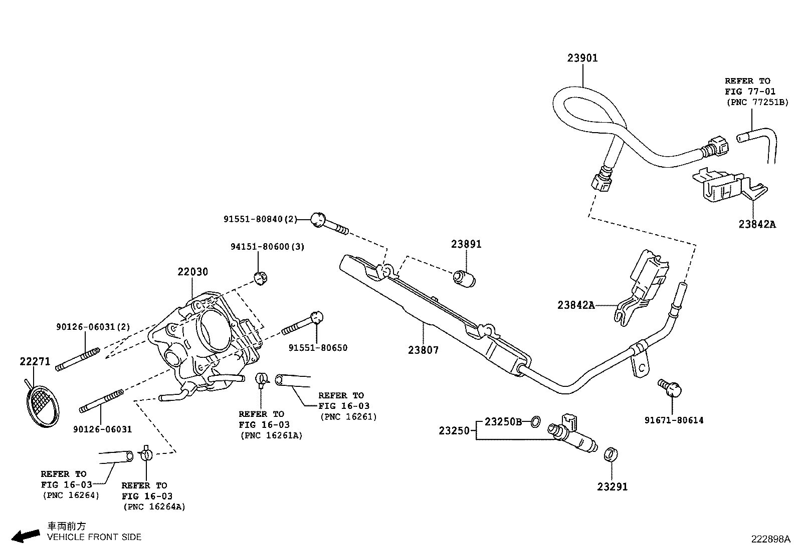 FUEL INJECTION SYSTEM TOYOTA YARIS [NCP131] (NORTH AMERICA)
