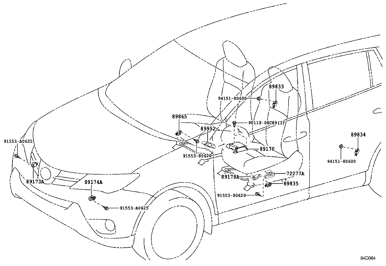 AIR BAG TOYOTA RAV4 [ASA4,AVA44] (NORTH AMERICA)