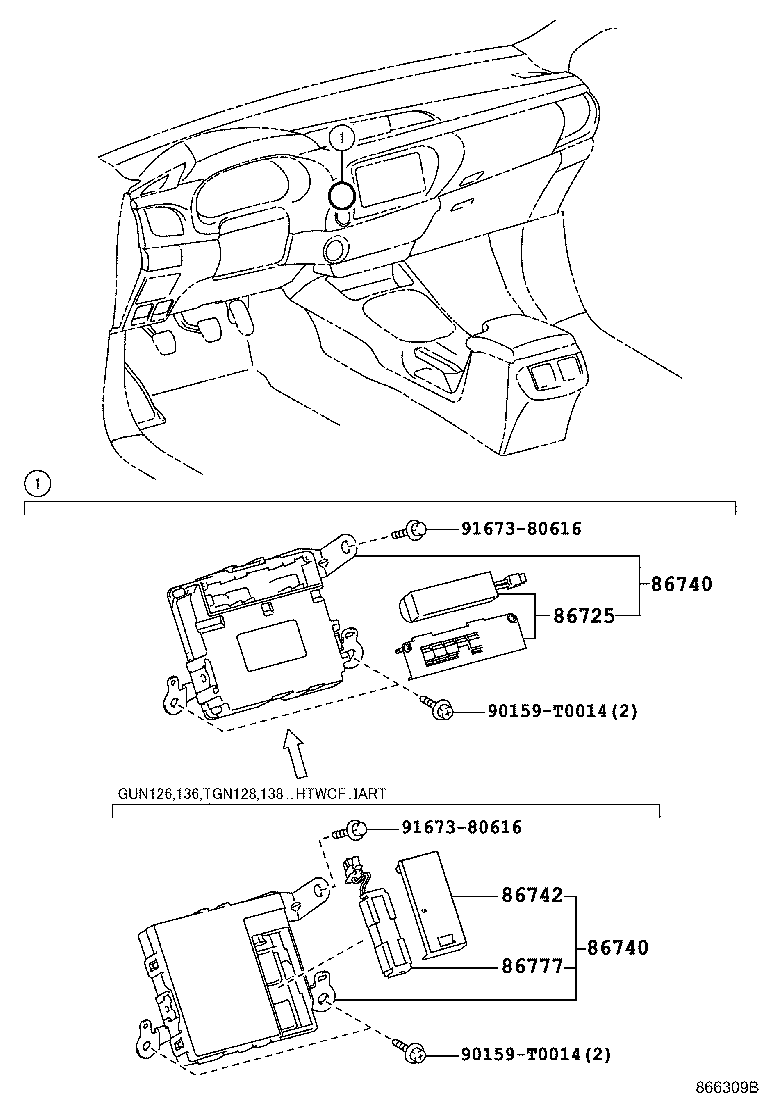 TELEPHONE & MAYDAY TOYOTA HILUX [GGN1,GUN1,KUN1,LAN125,TGN1