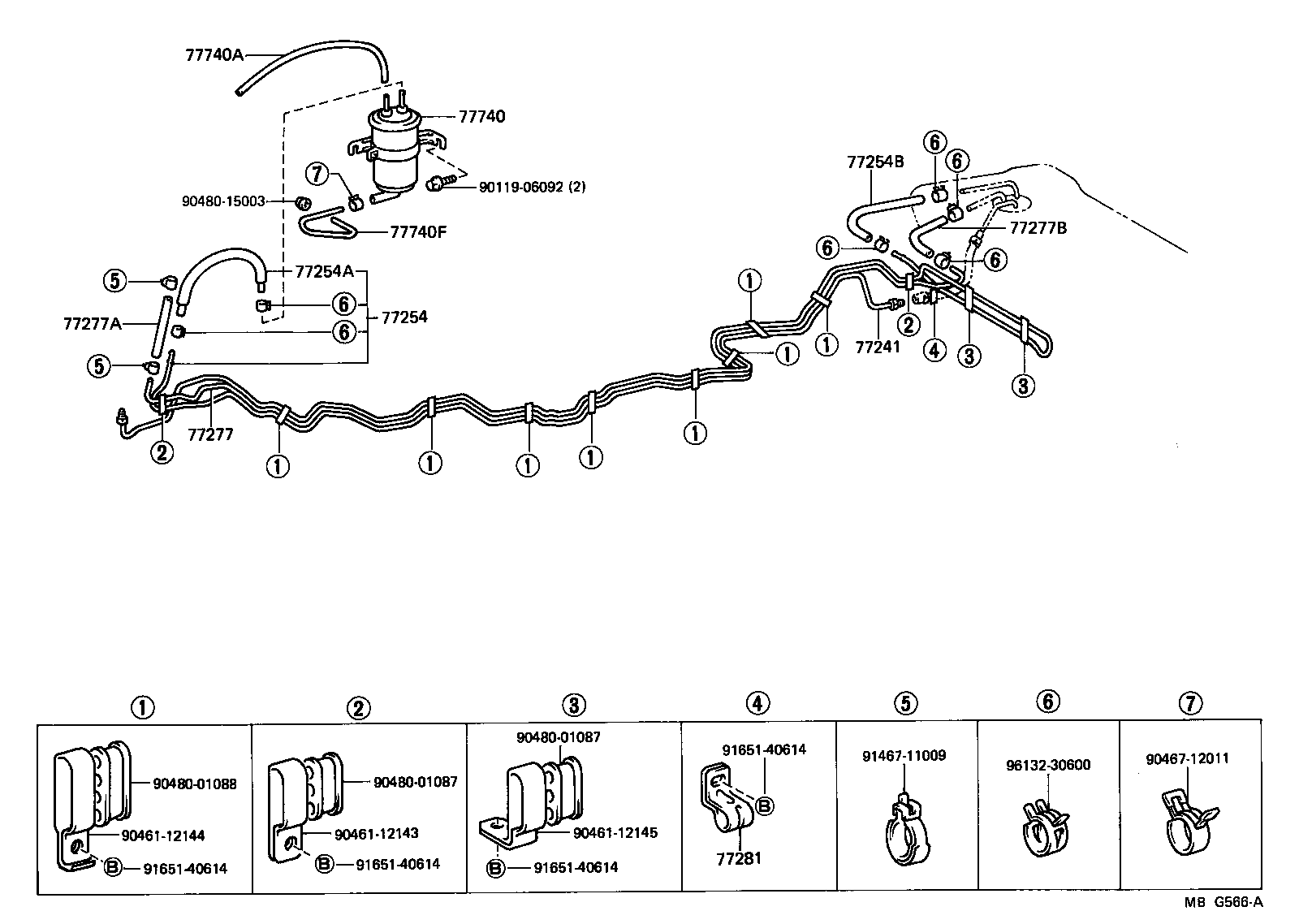 FUEL TANK & TUBE TOYOTA COROLLA [AE86] (NORTH AMERICA)