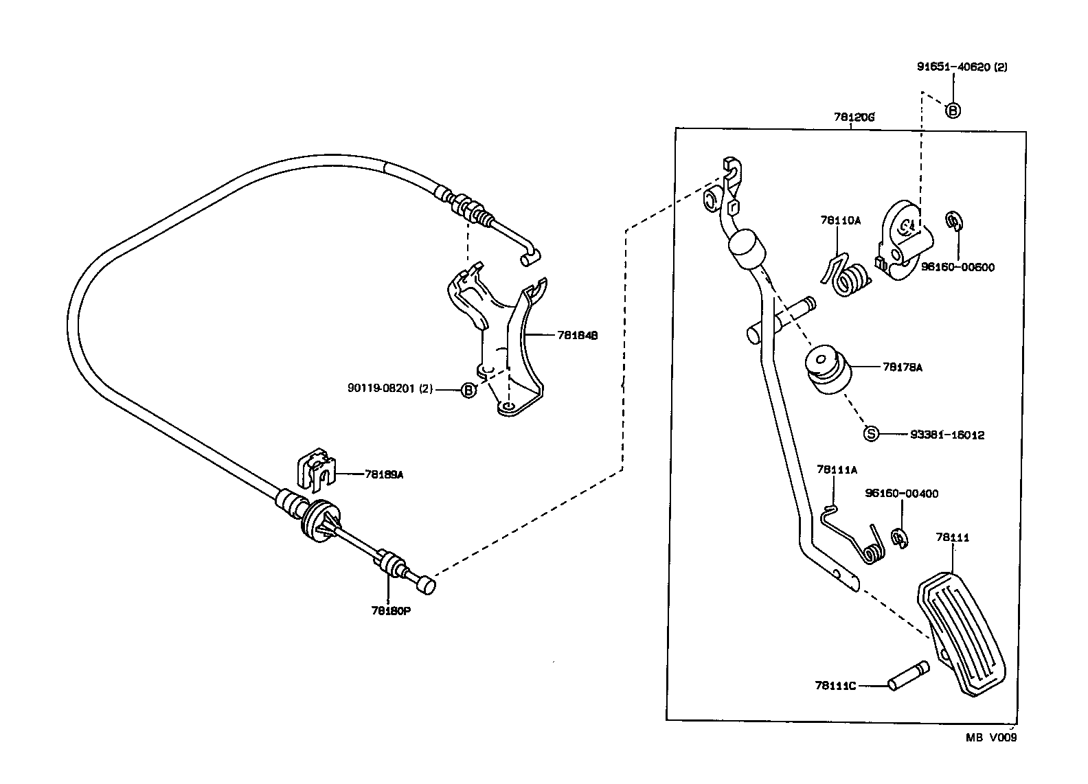ACCELERATOR LINK TOYOTA COROLLA [AE95] (NORTH AMERICA)