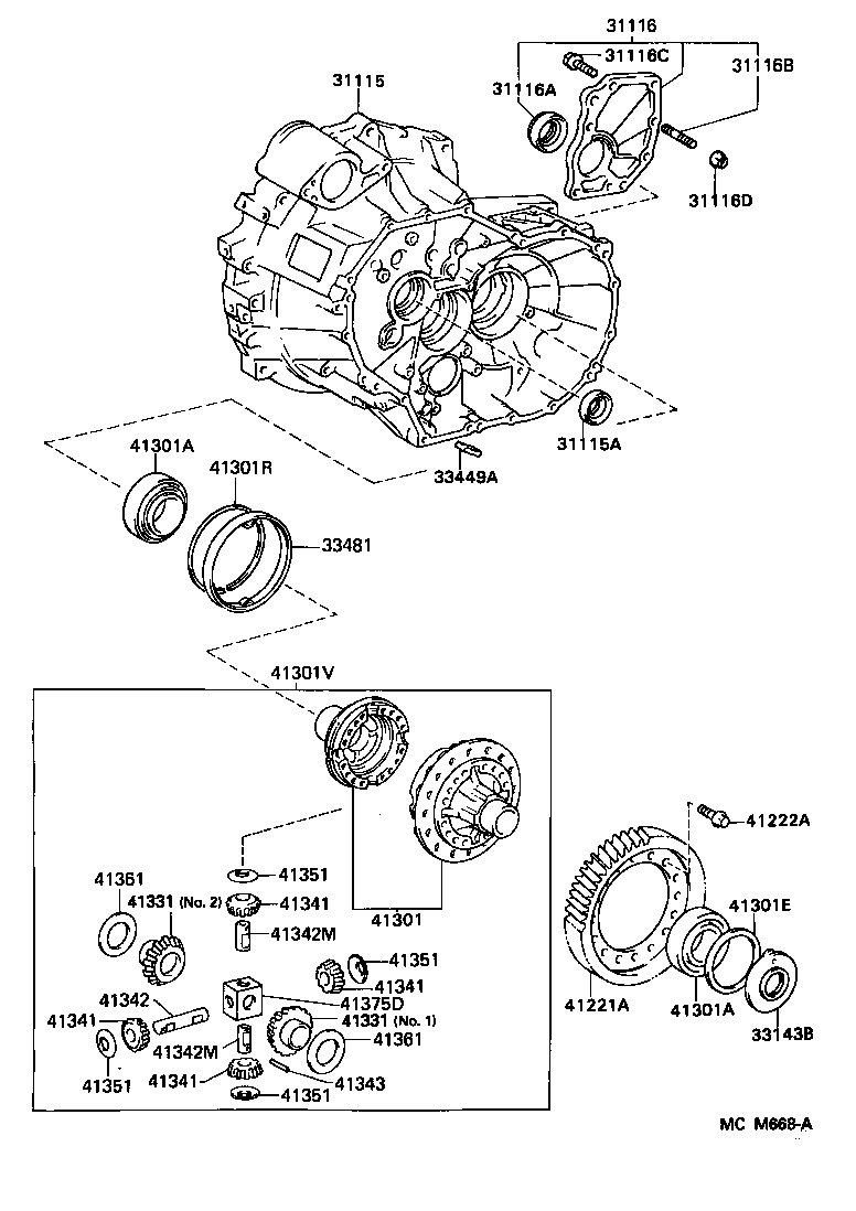 REAR AXLE HOUSING & DIFFERENTIAL[E153,LIMITED SLIP DIFFERENTIAL (9201